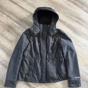 Abercrombie Black Hooded Winter Warrior women Jacket L
